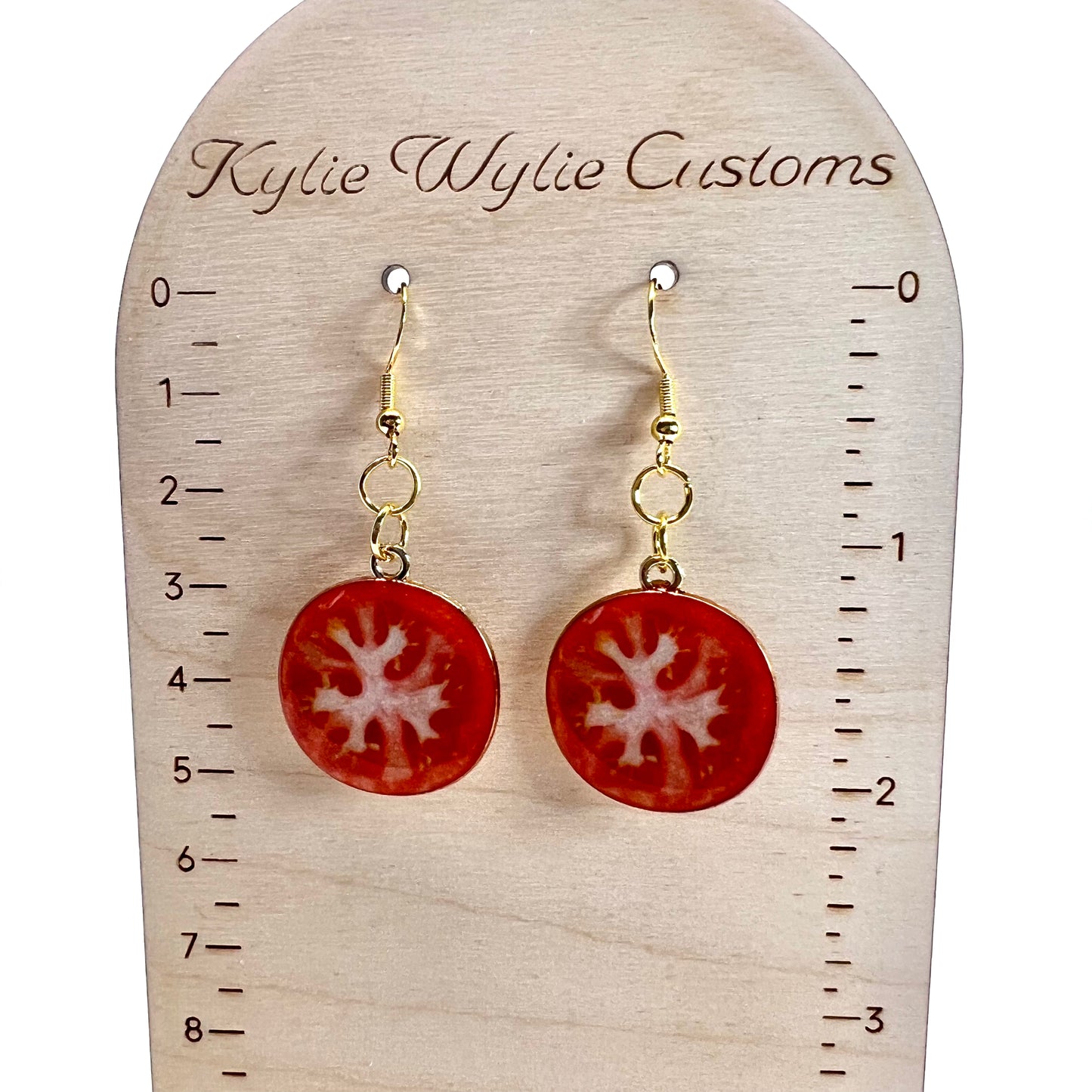 Tomato Slice Earrings
