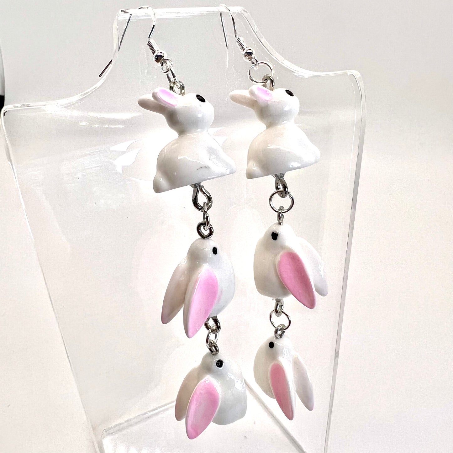 Bunny Family Chain Earrings