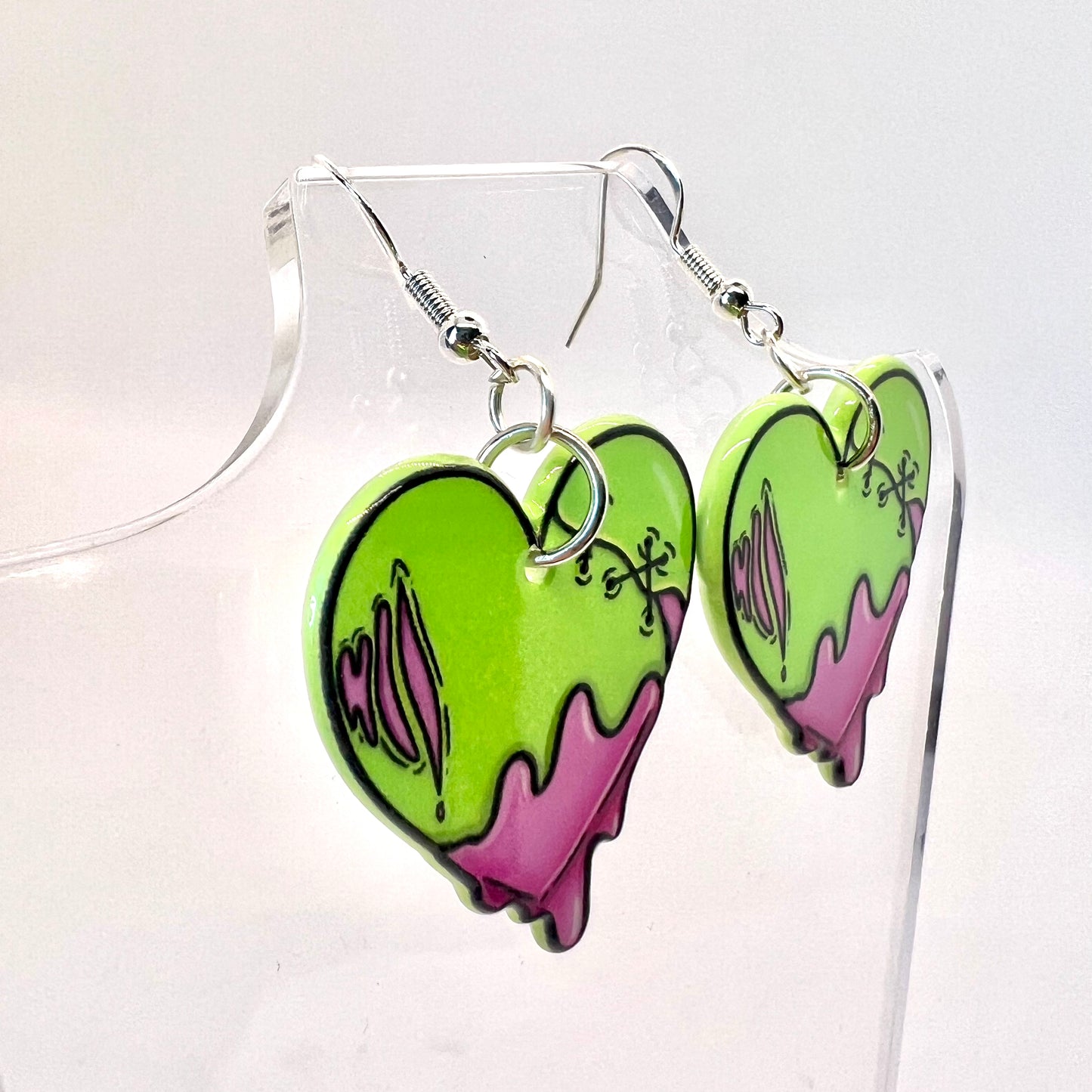 Zombie Heart Earrings