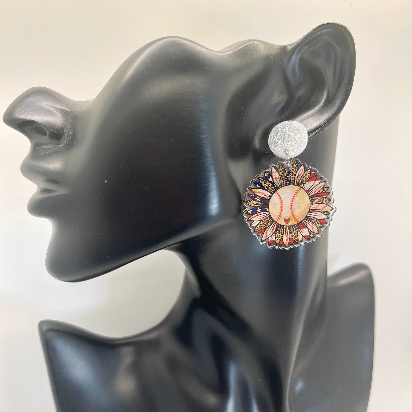 Baseball Flag Earrings