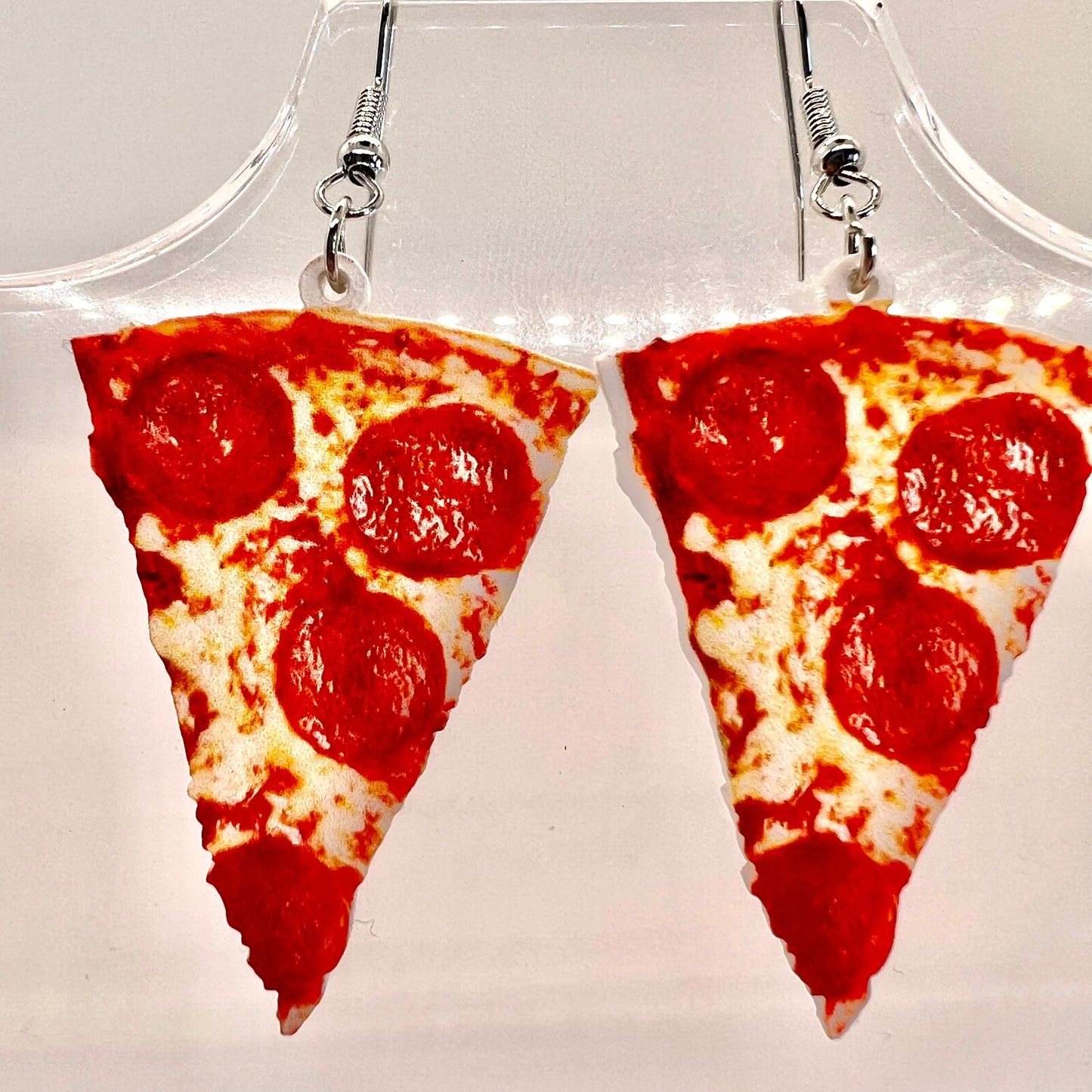 Pepperoni Pizza Slice Earrings