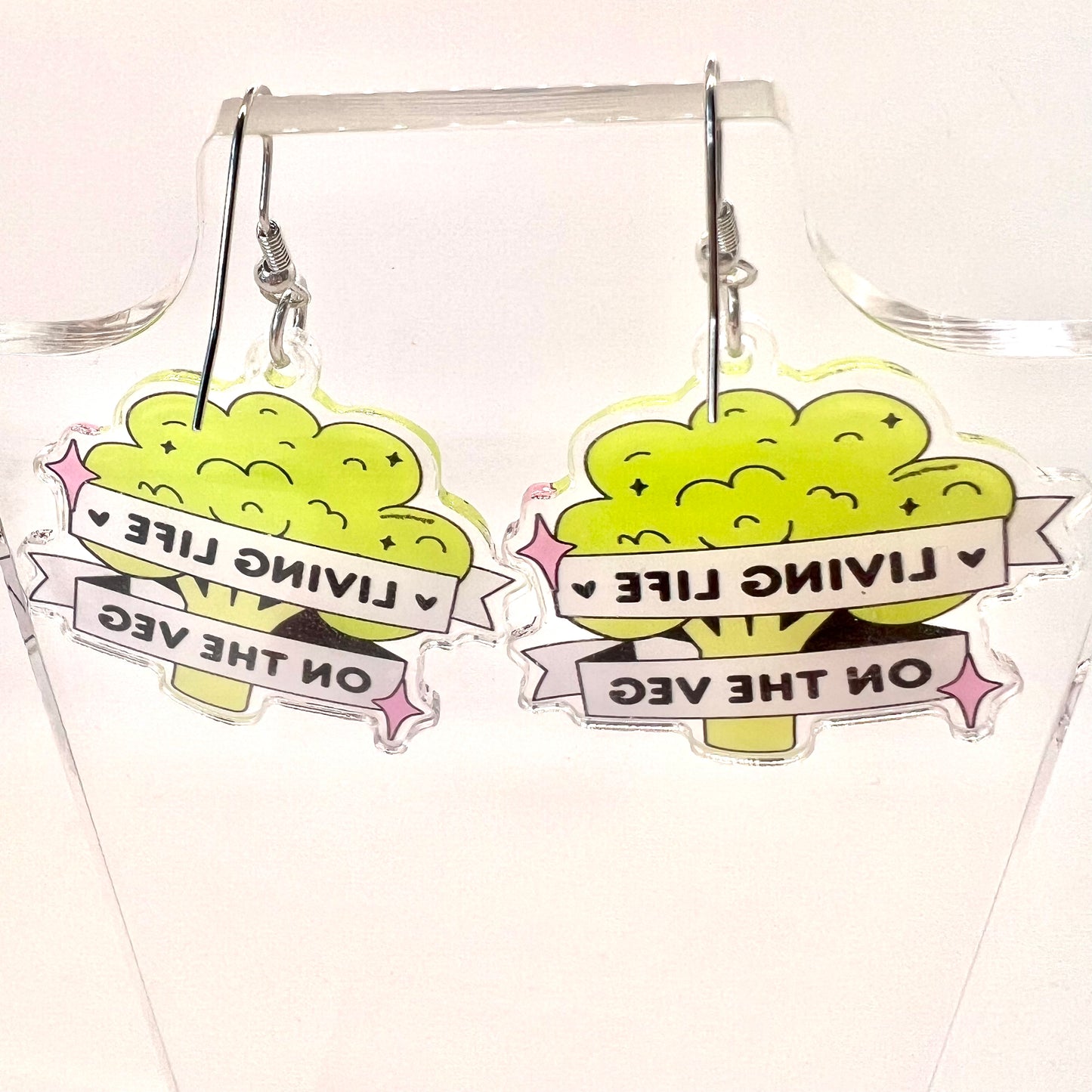 Vegan Broccoli Earrings