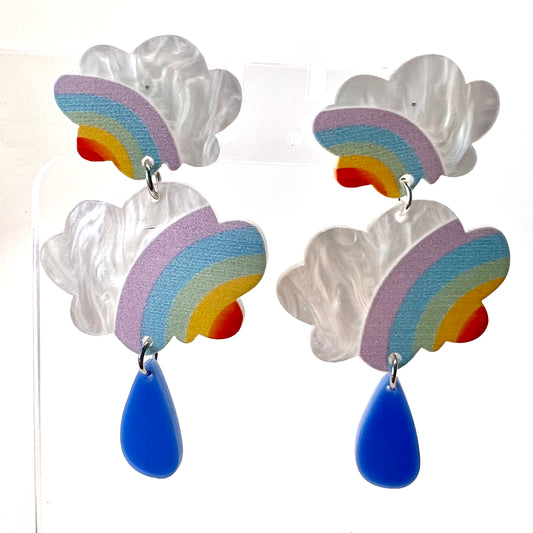 Rainbow Cloud Earrings