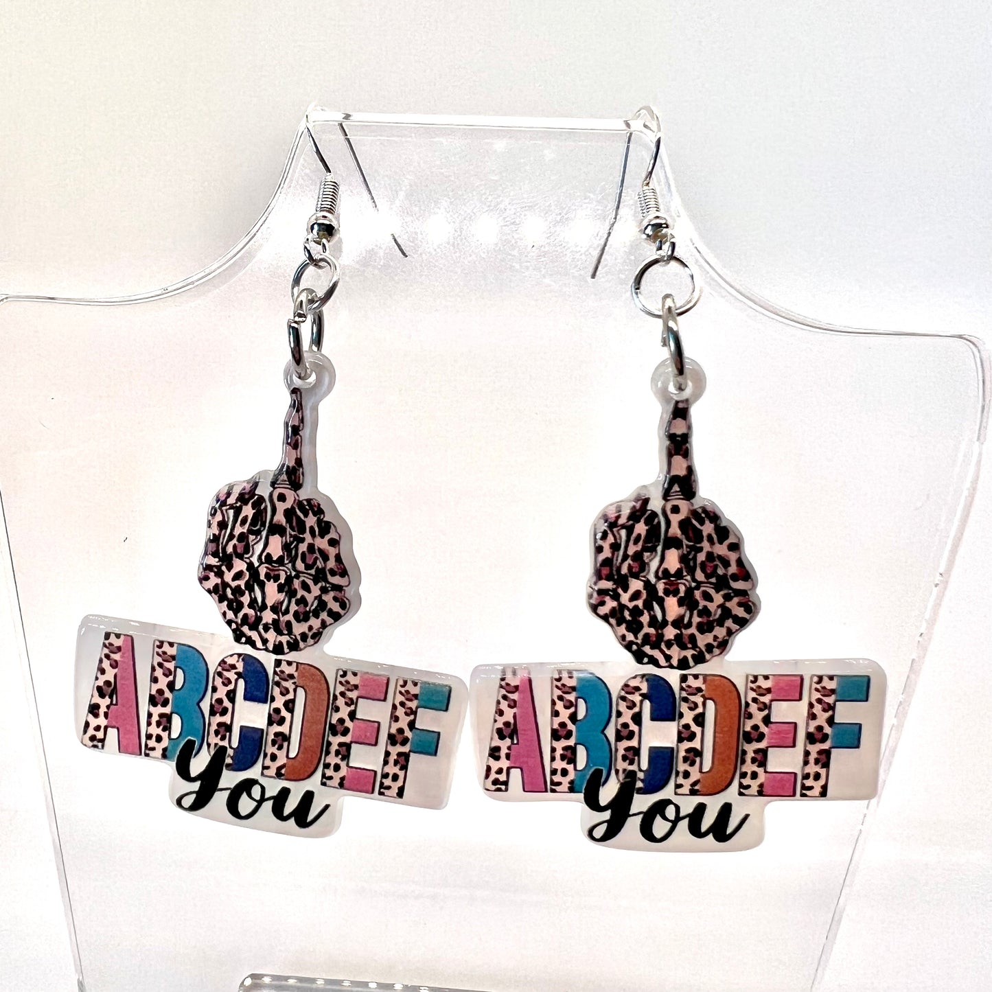 Angry ABC Earrings
