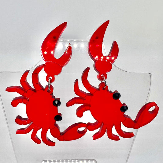 Red Crab Earrings