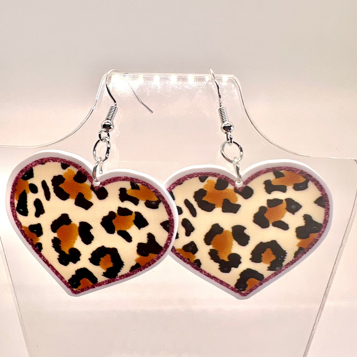 Cheetah Heart Earrings