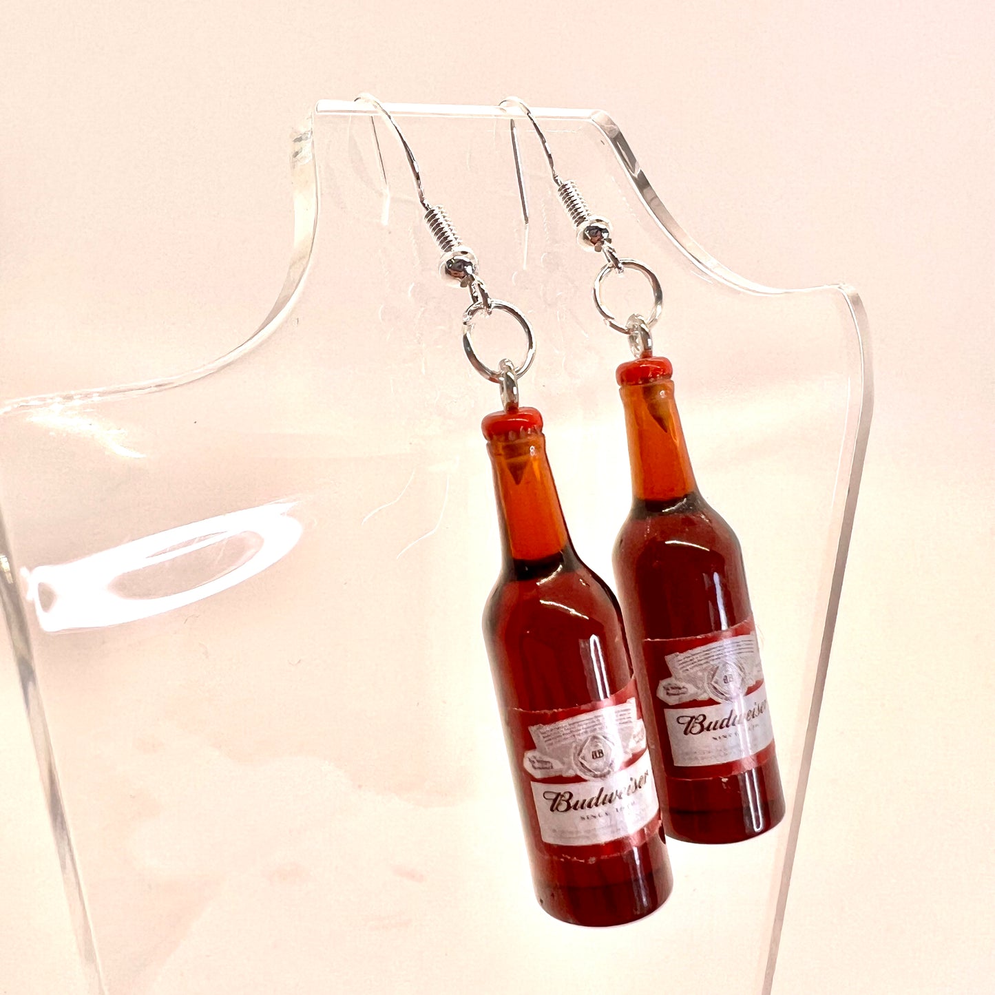 Budweiser Bottle Earrings