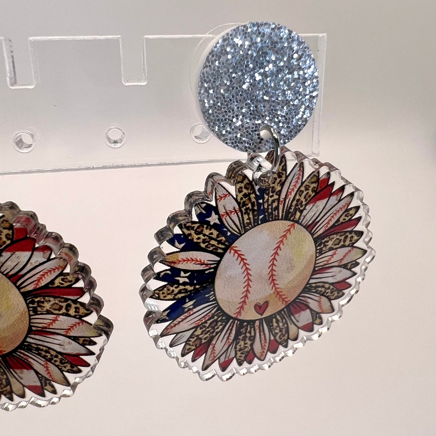 Baseball Flag Earrings