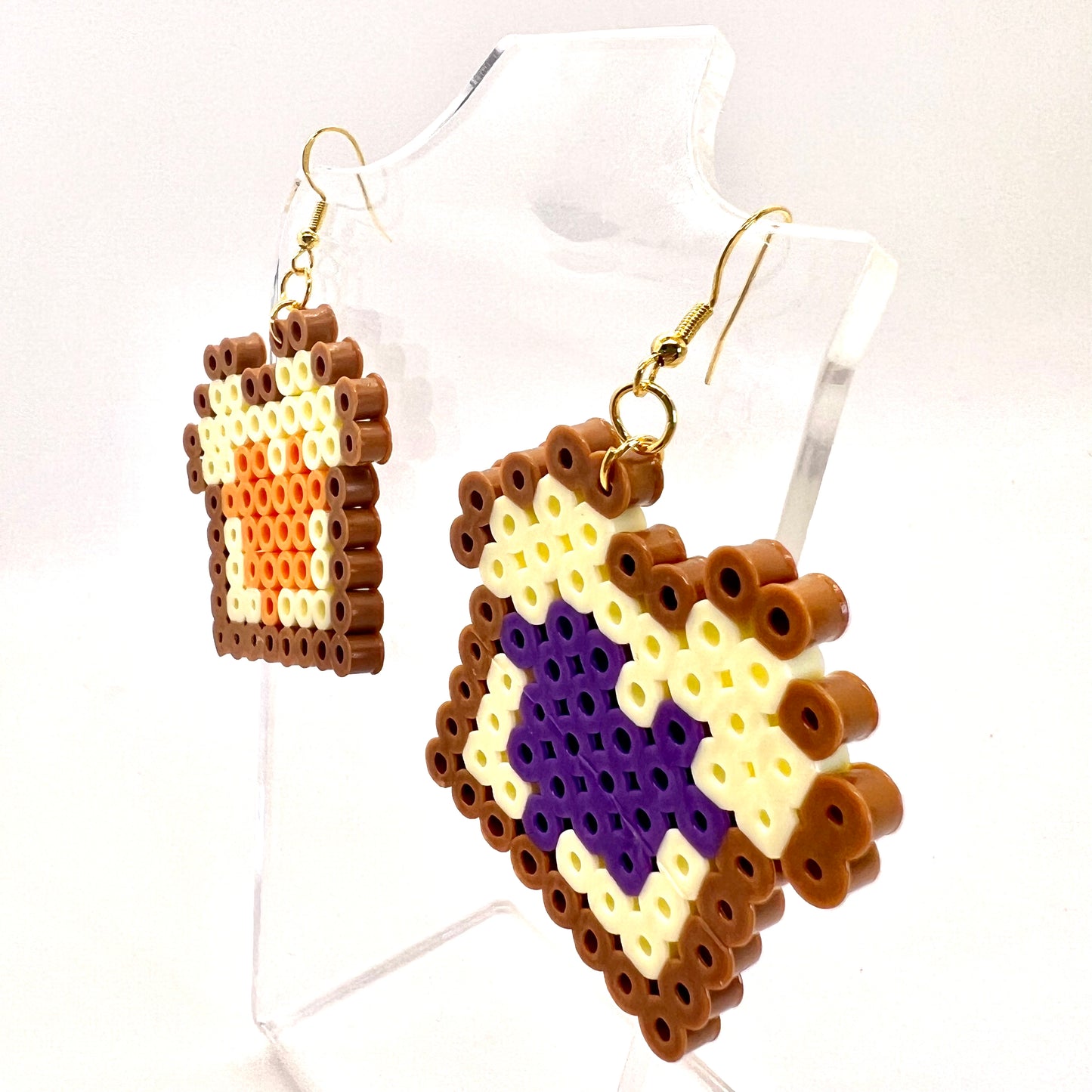8-Bit Toast Earrings - PB&J