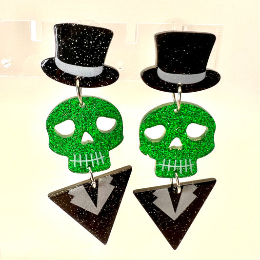 Tux Skeleton Earrings