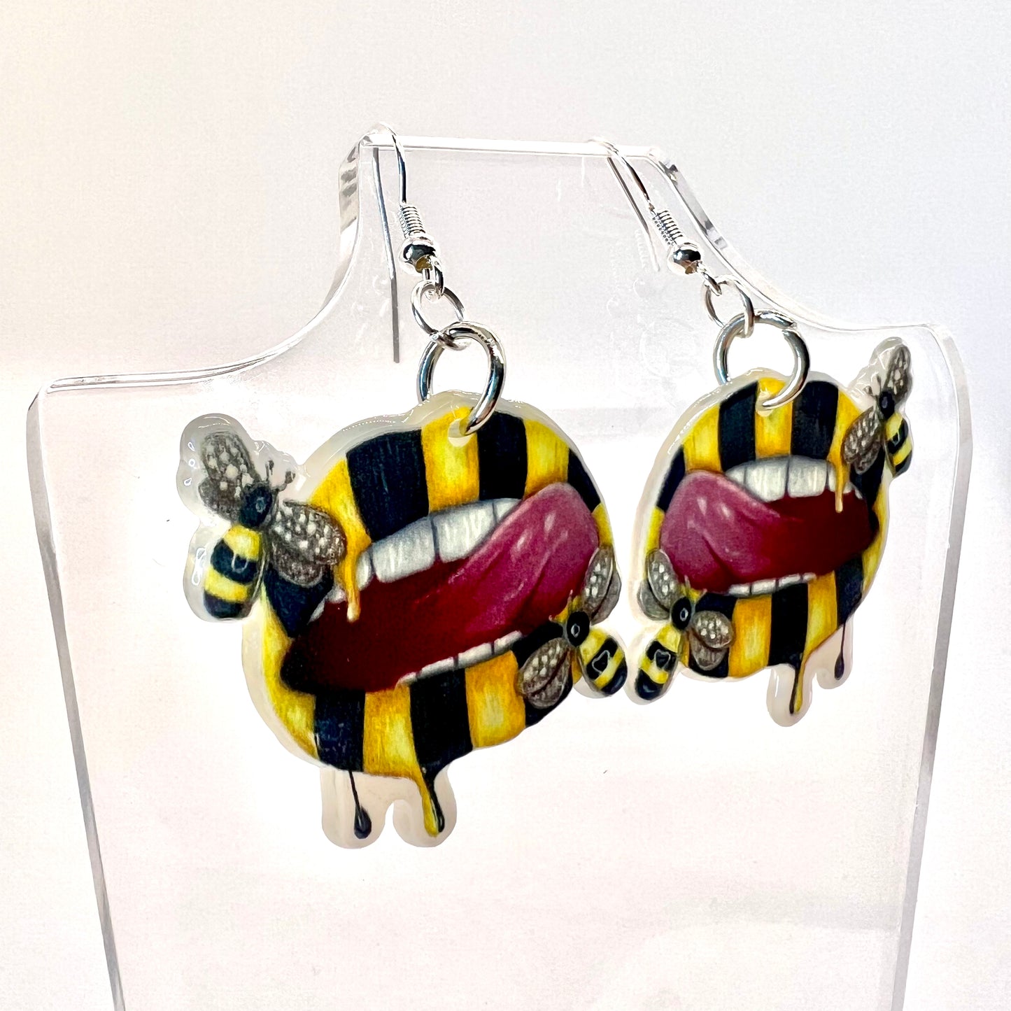 Honey Bee Lips Earrings