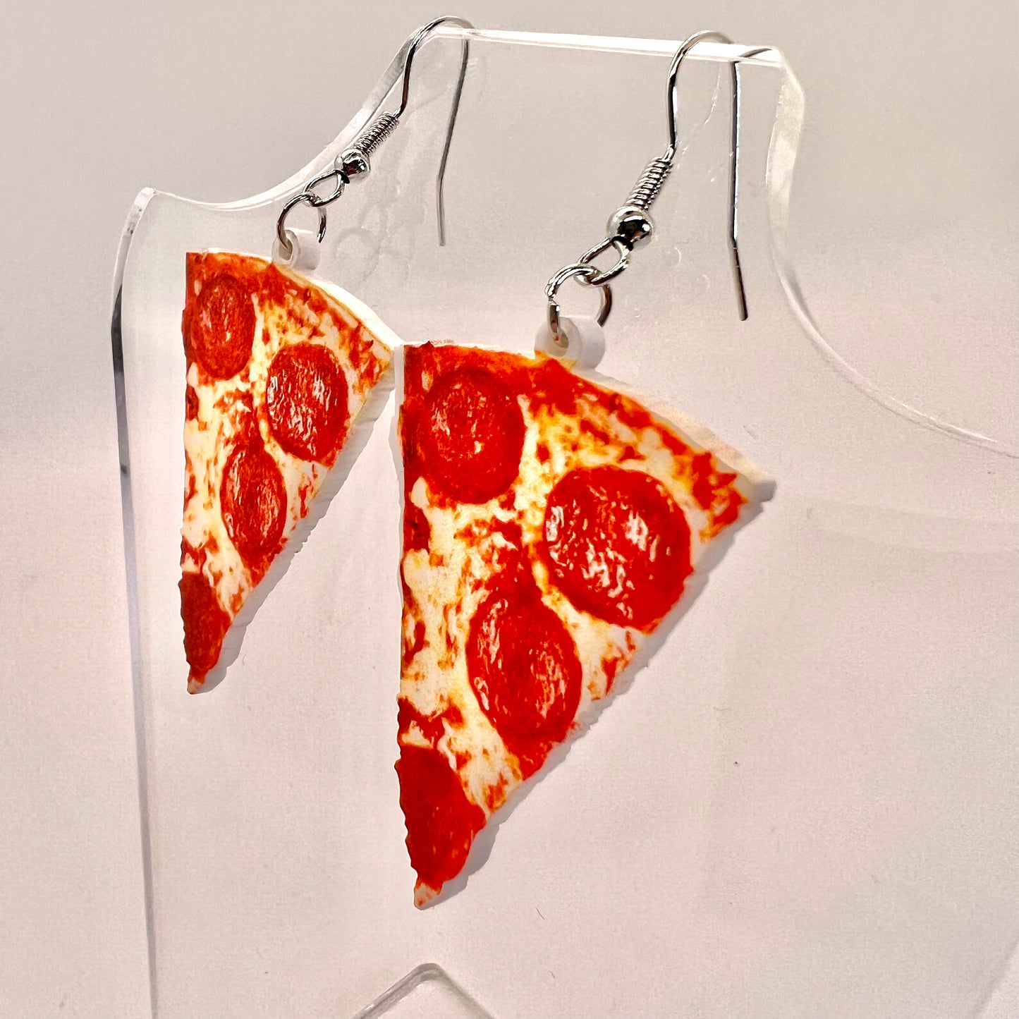 Pepperoni Pizza Slice Earrings