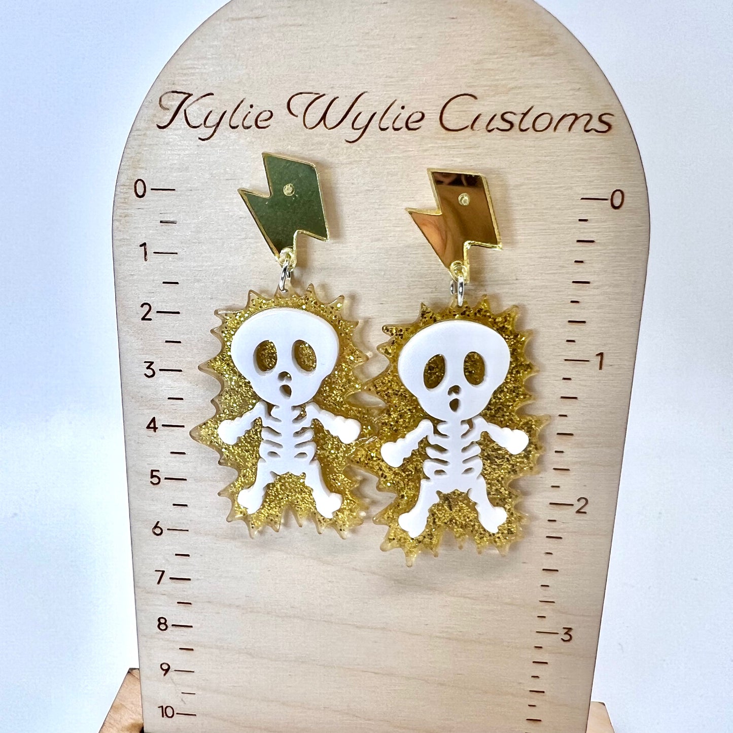 Gold Lightning Earrings