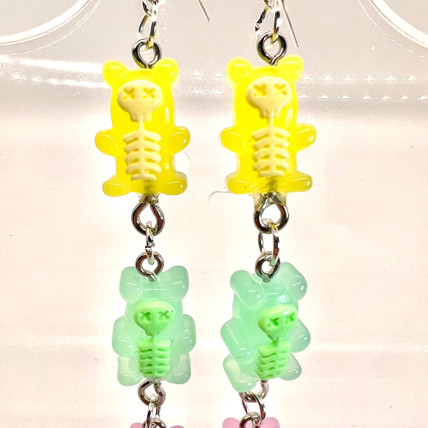 Skeleton Gummy Chain Earrings