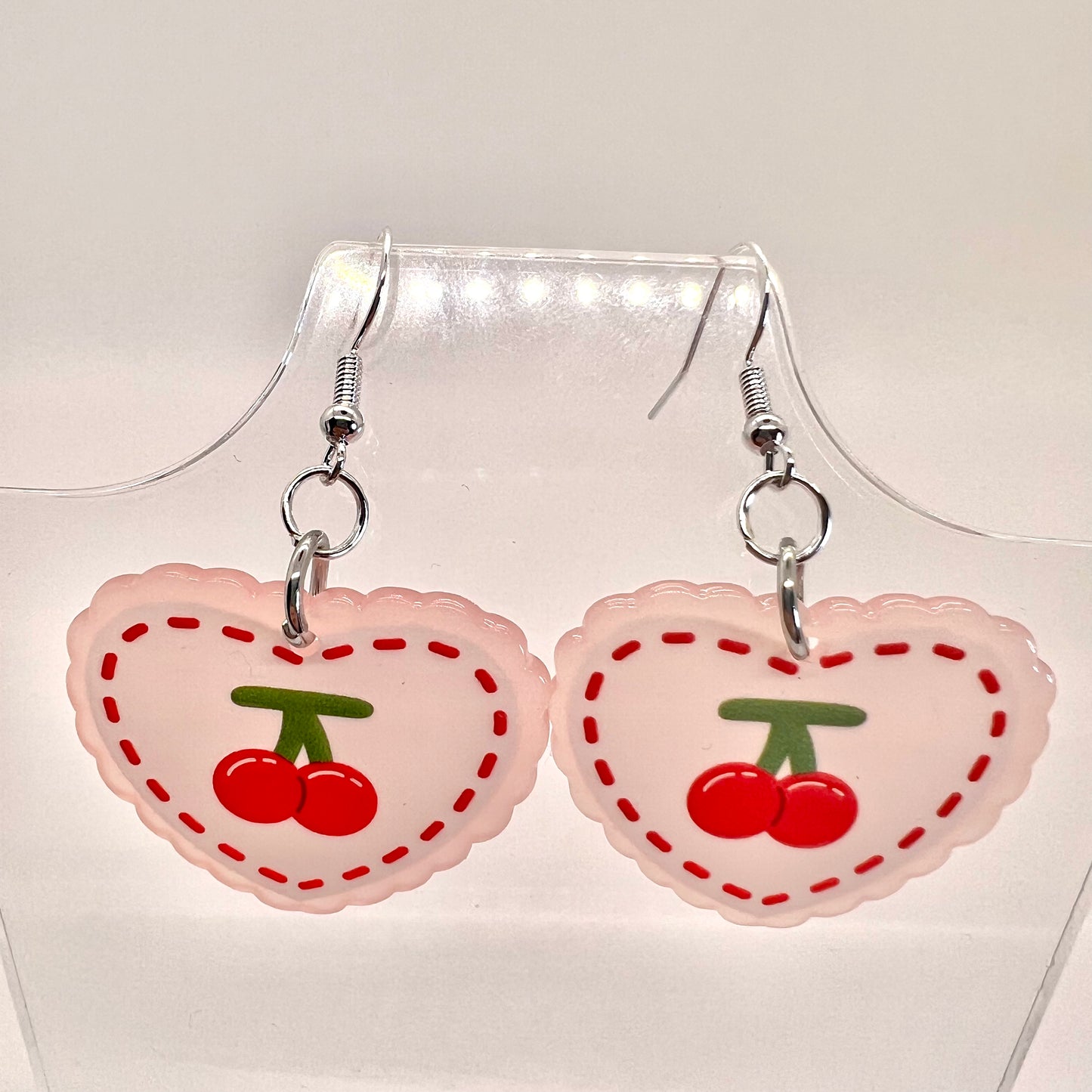 Cherry Heart Earrings