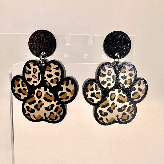 Cheetah Paw Print Earrings