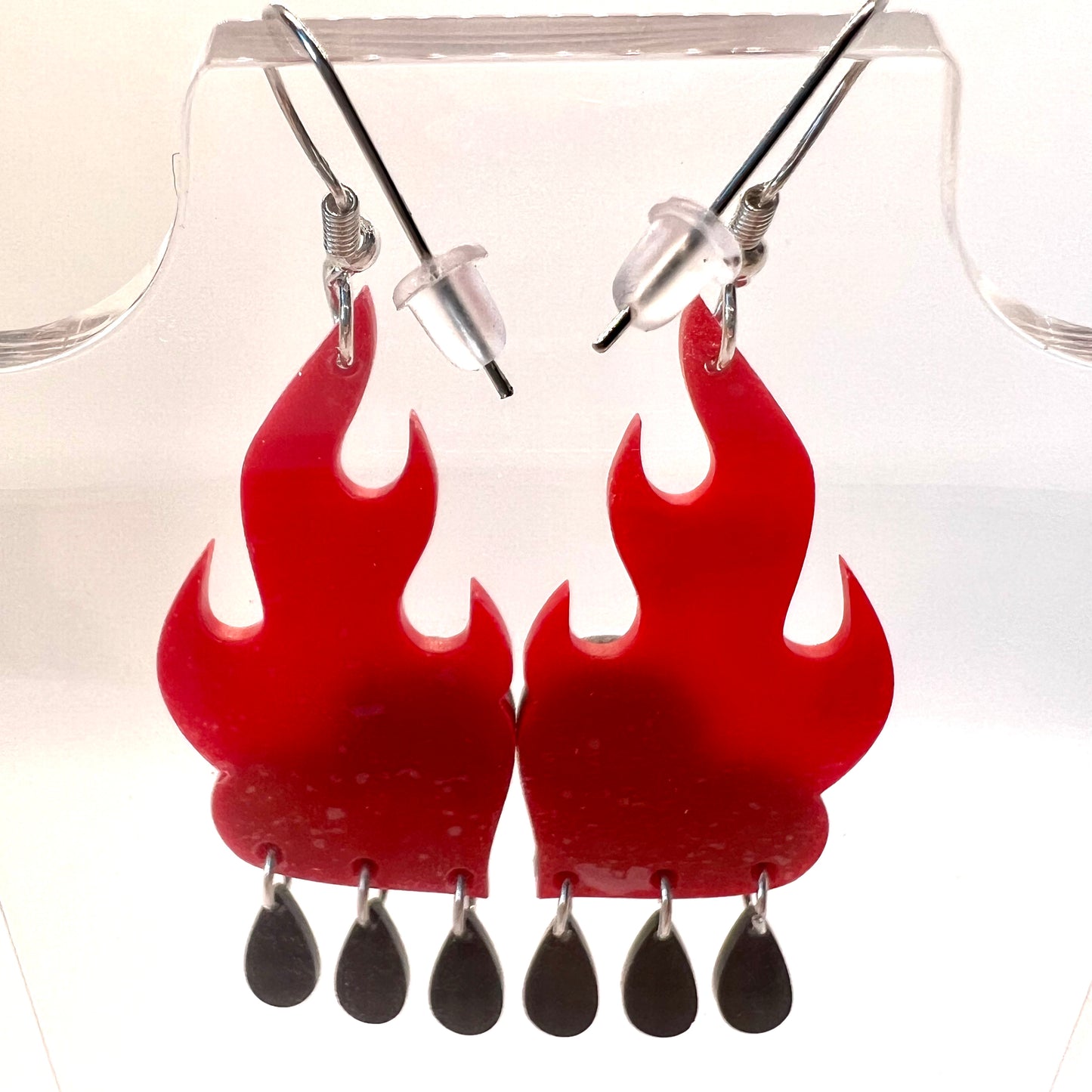 Flaming Heart Earrings