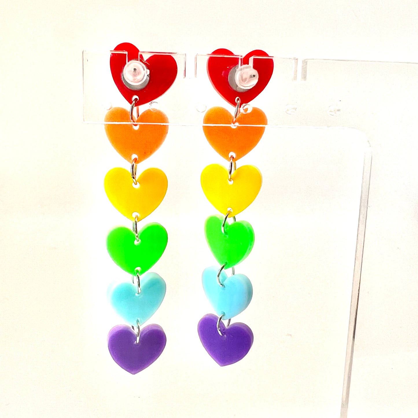 Rainbow Heart Earrings