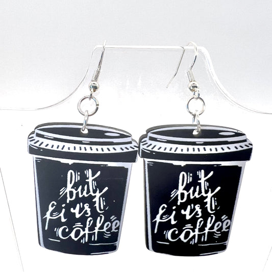 But First, Coffee Earrings