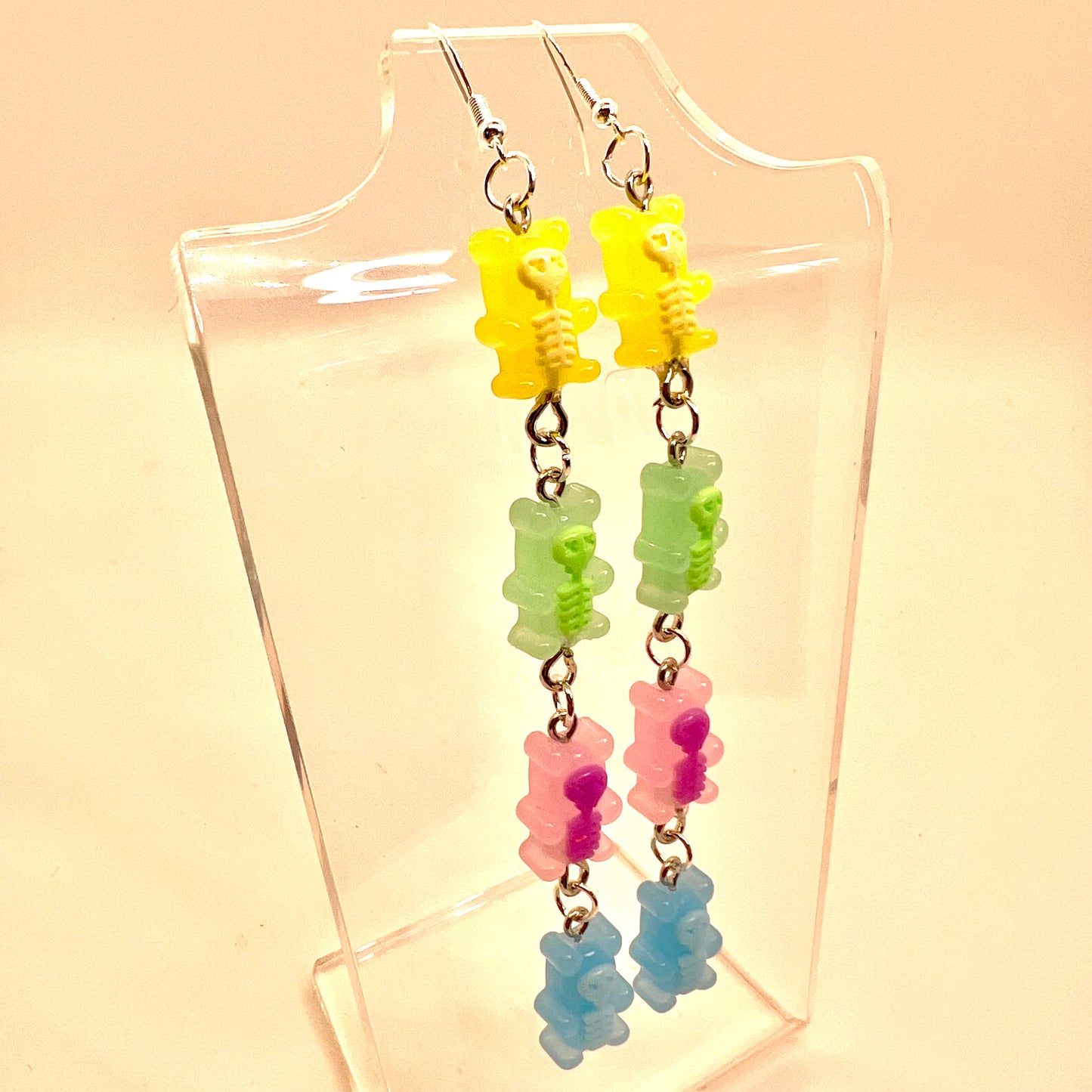 Skeleton Gummy Chain Earrings