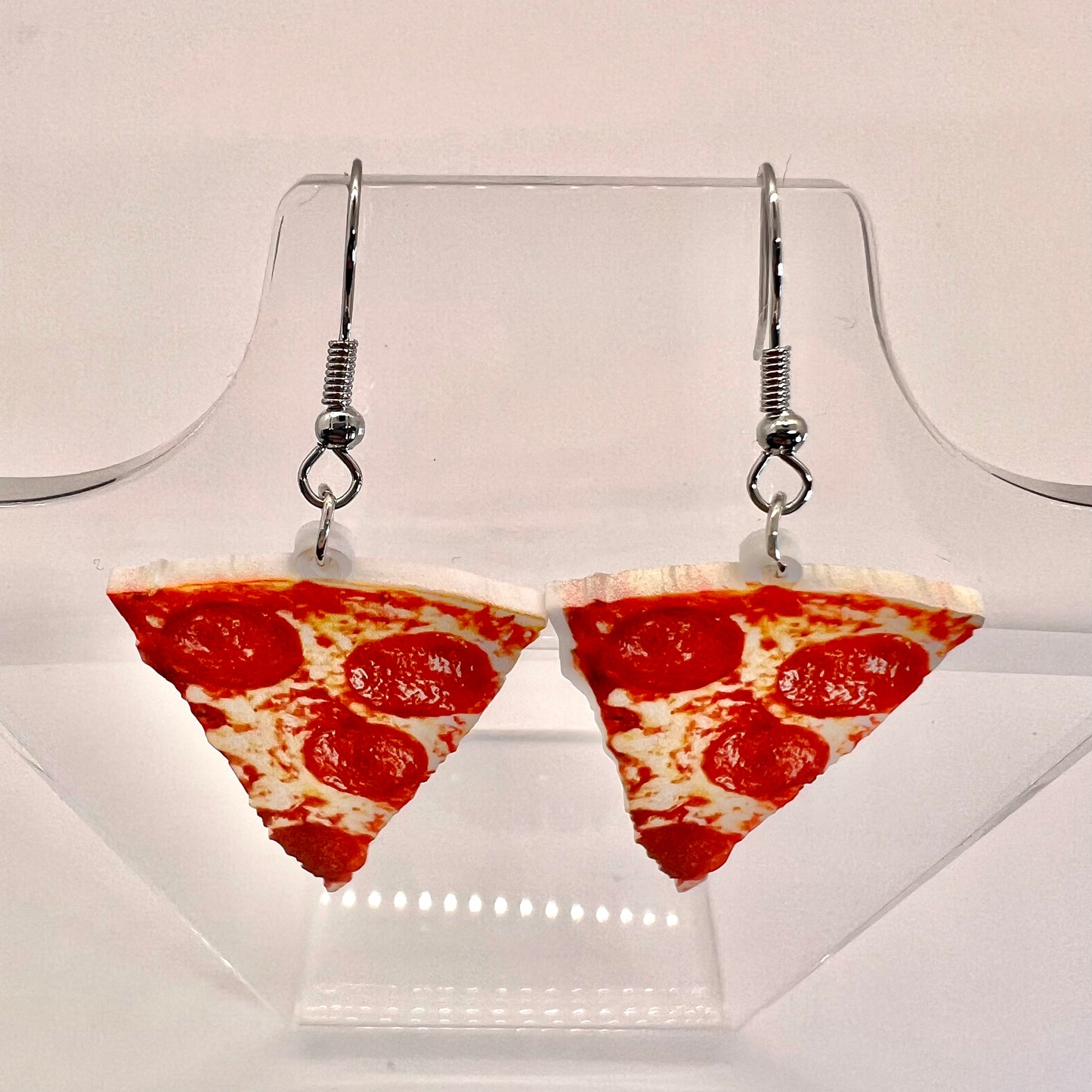 Pepperoni Pizza Slice Earrings