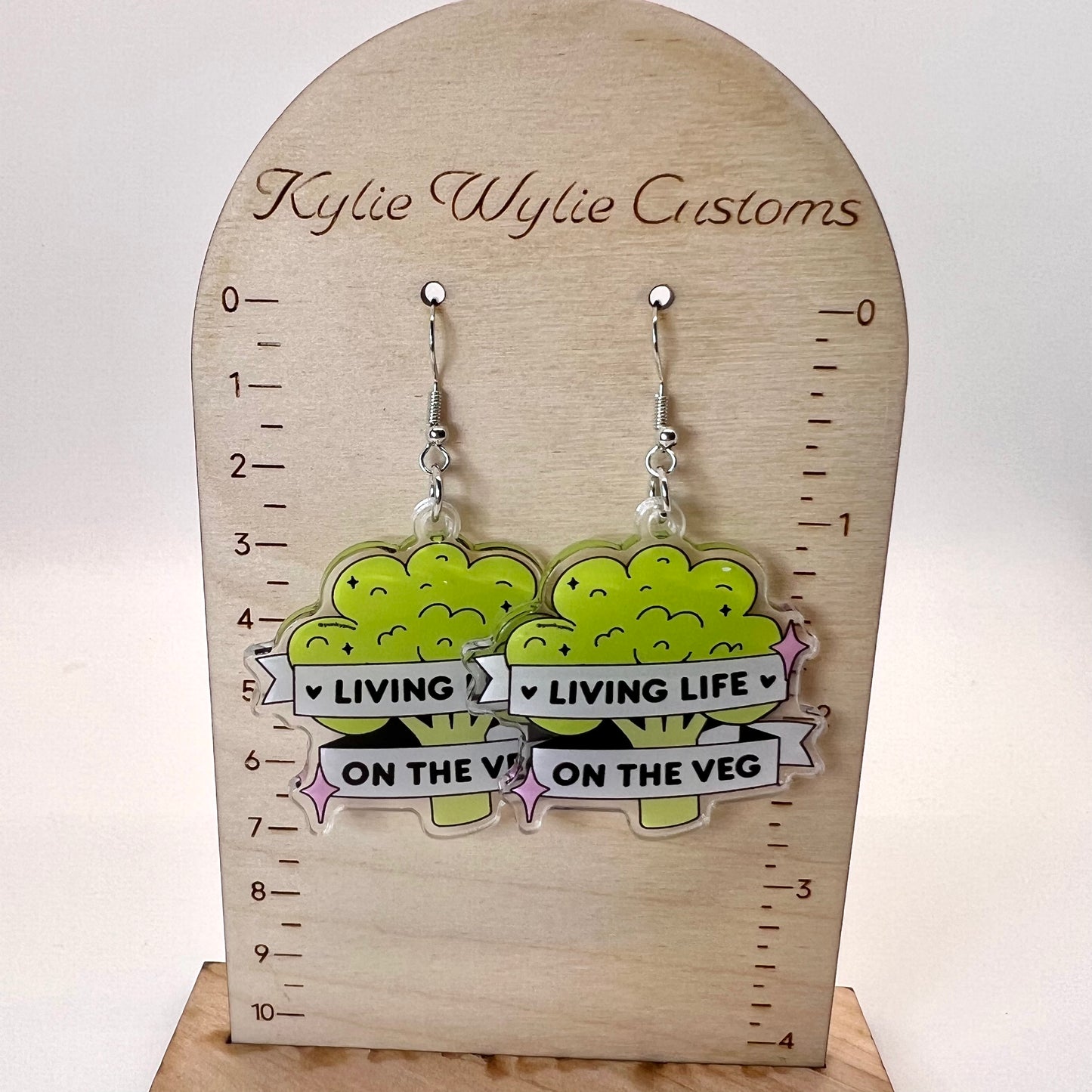 Vegan Broccoli Earrings