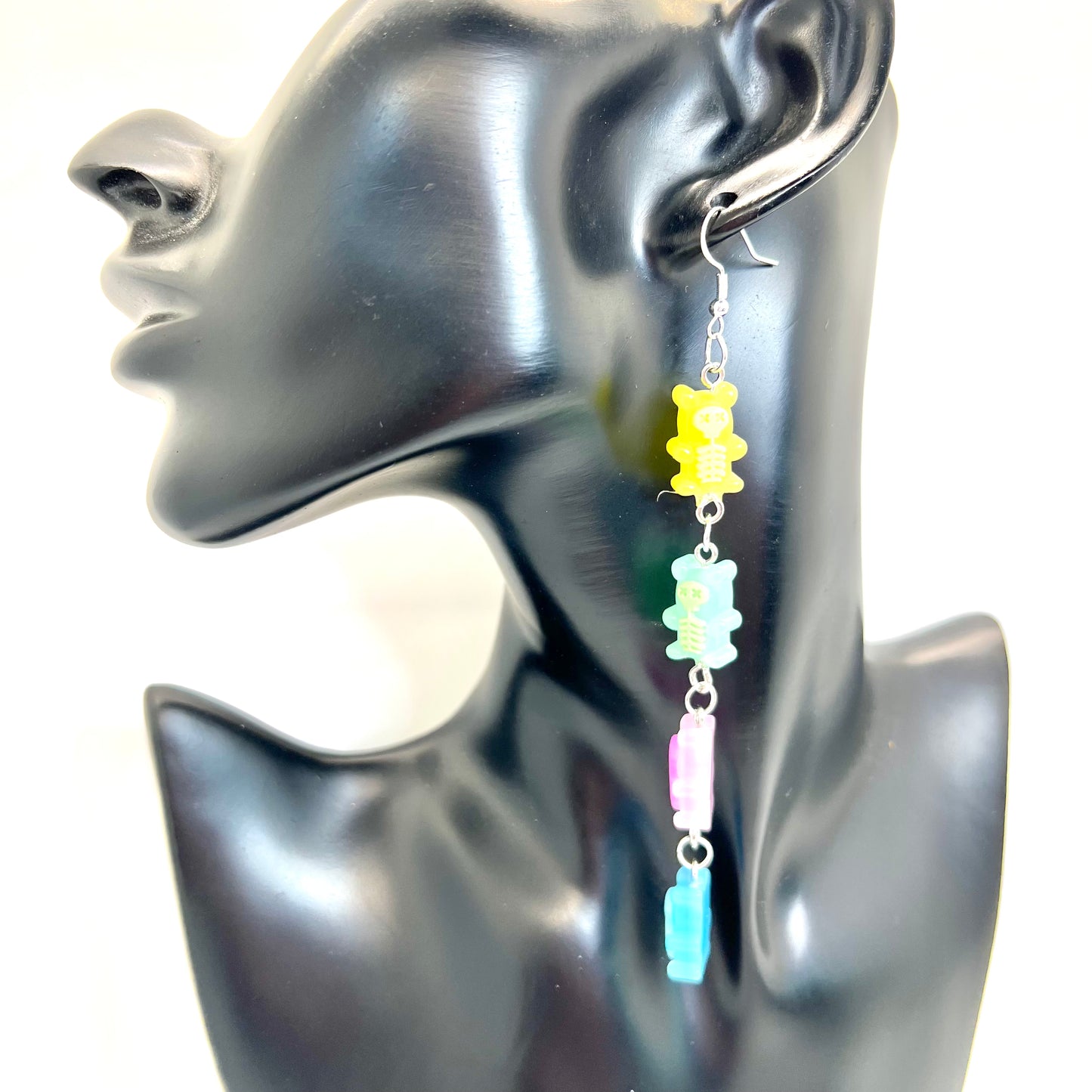 Skeleton Gummy Chain Earrings