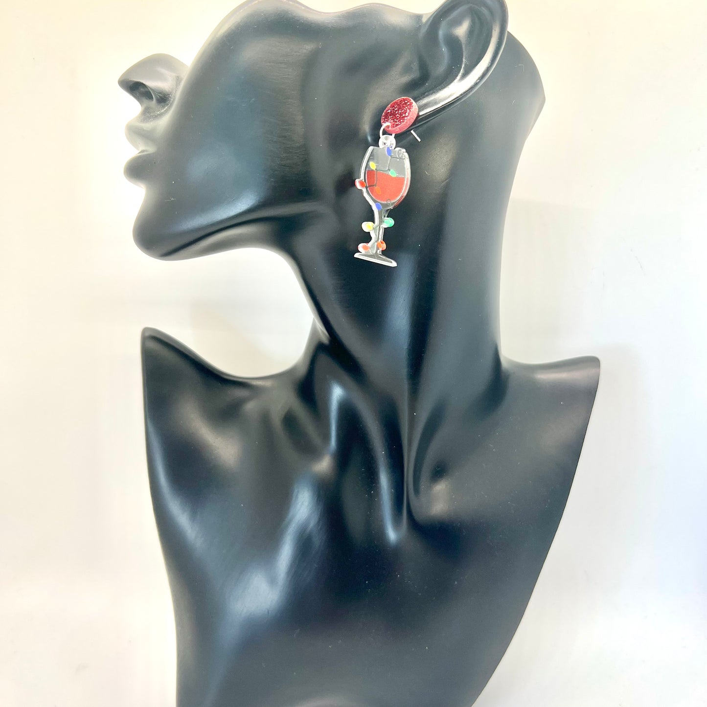 Christmas Wine Earrings