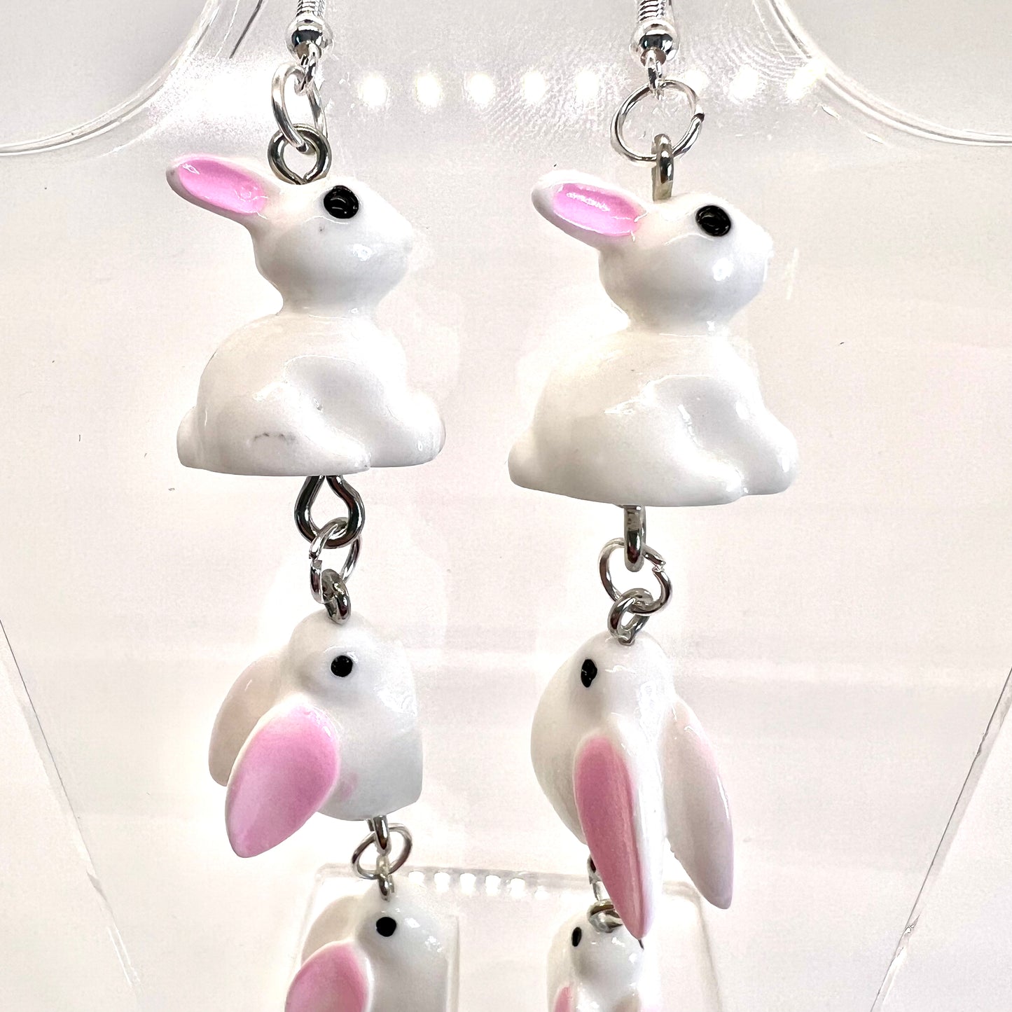 Bunny Family Chain Earrings