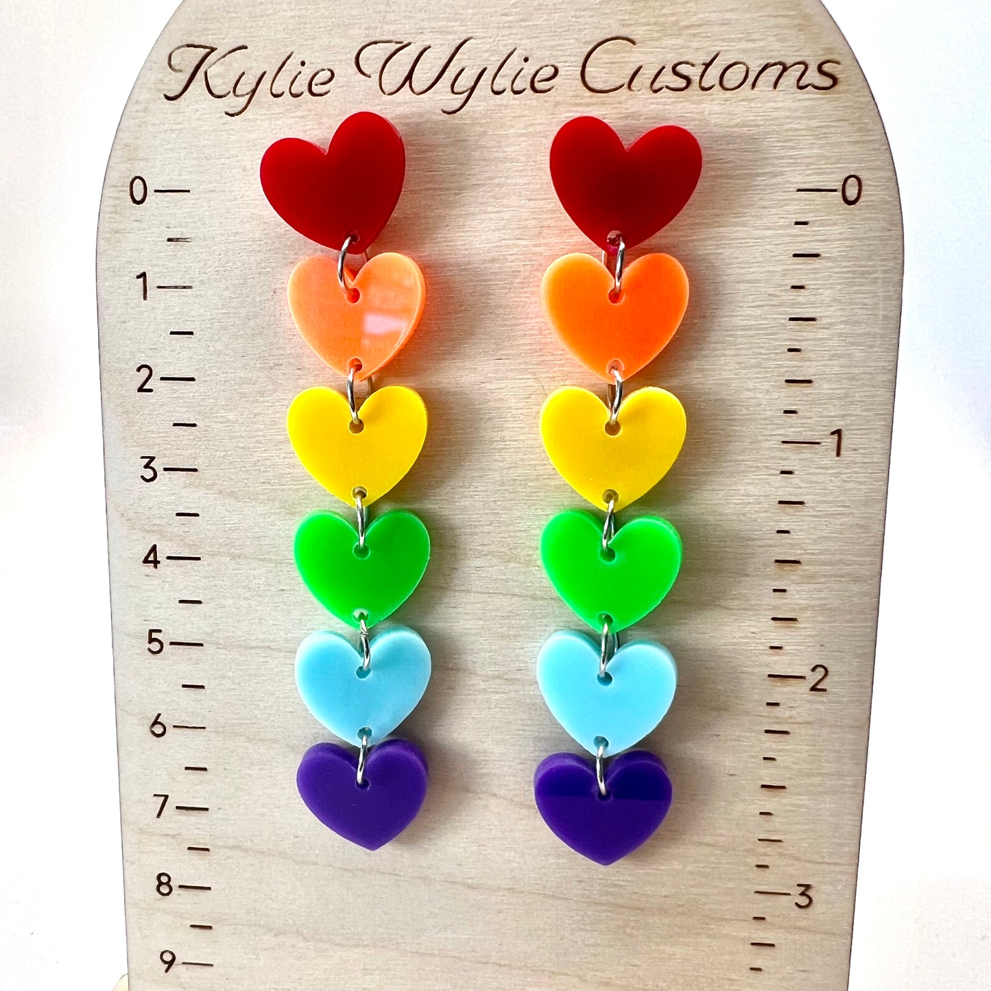 Rainbow Heart Earrings