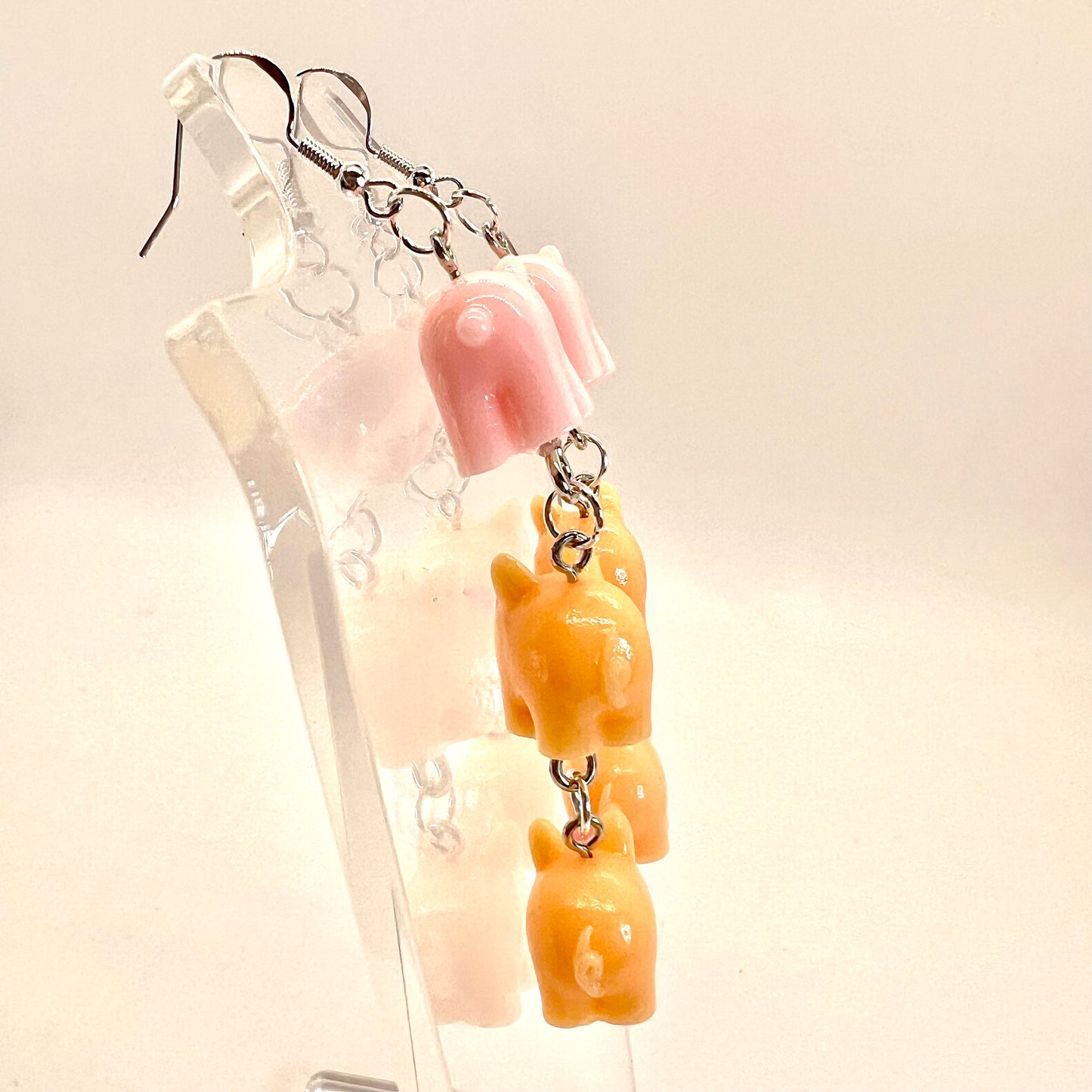 Piggy Family Chain Earrings
