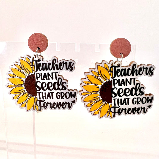 Teacher Flower Earrings
