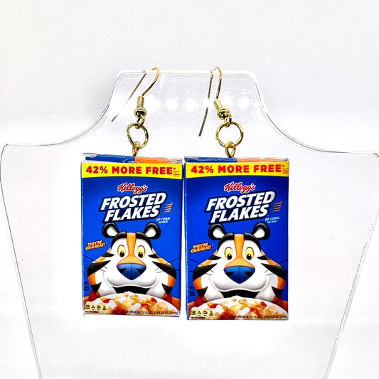 Frosted Flakes Cereal Earrings