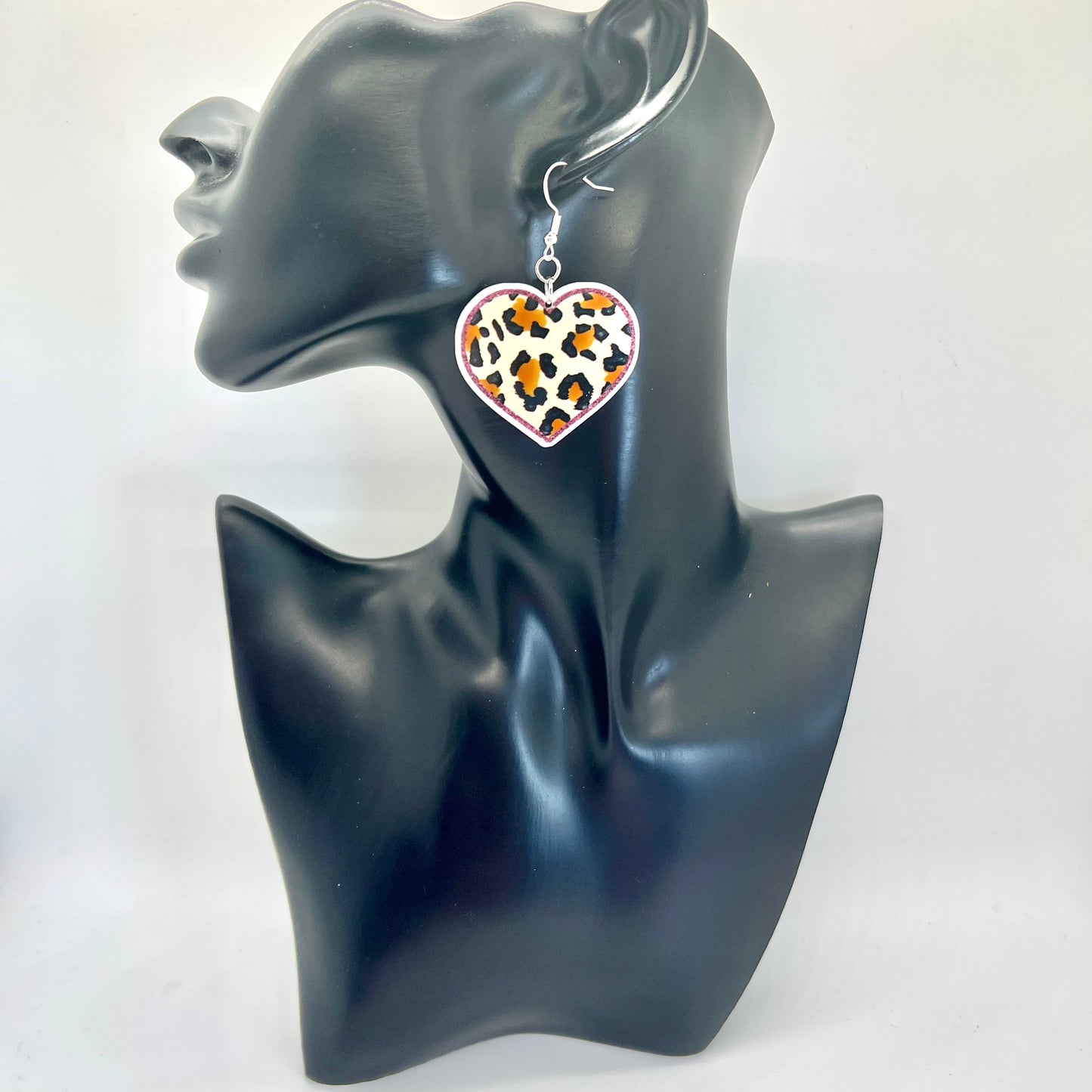 Cheetah Heart Earrings