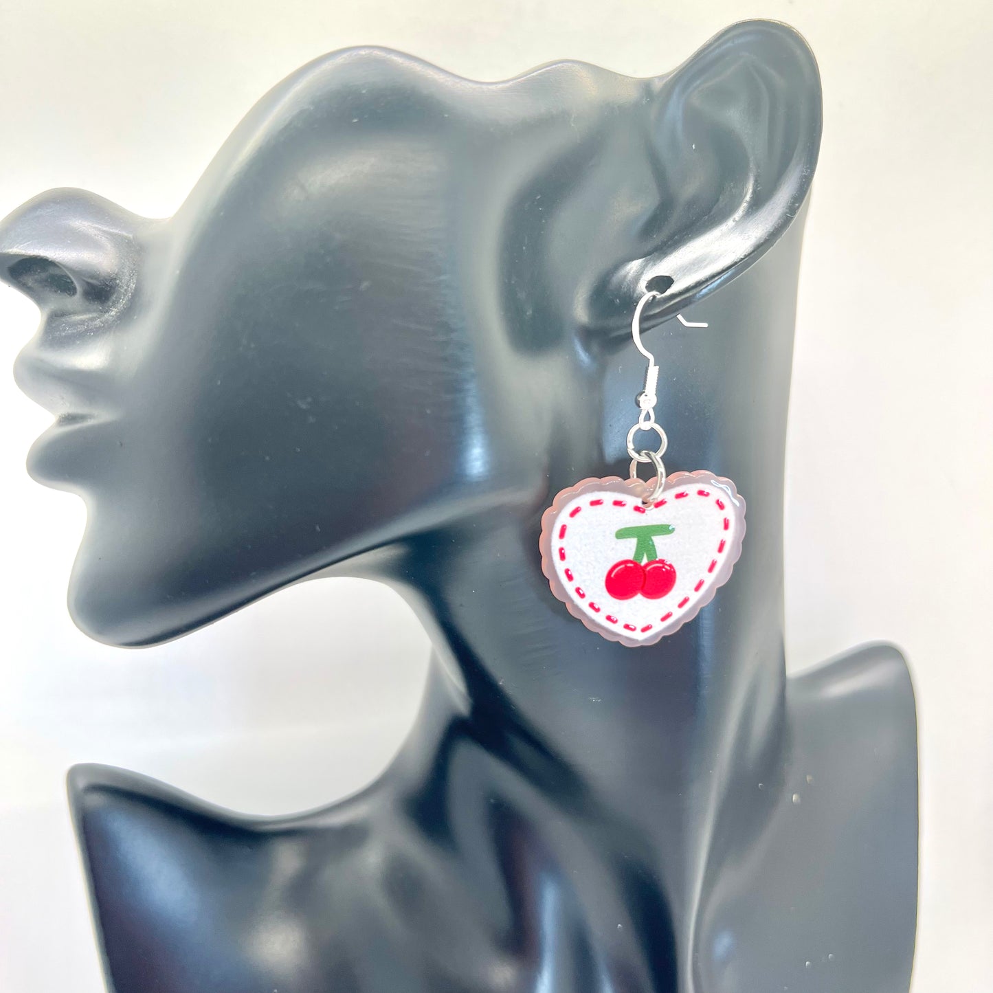 Cherry Heart Earrings