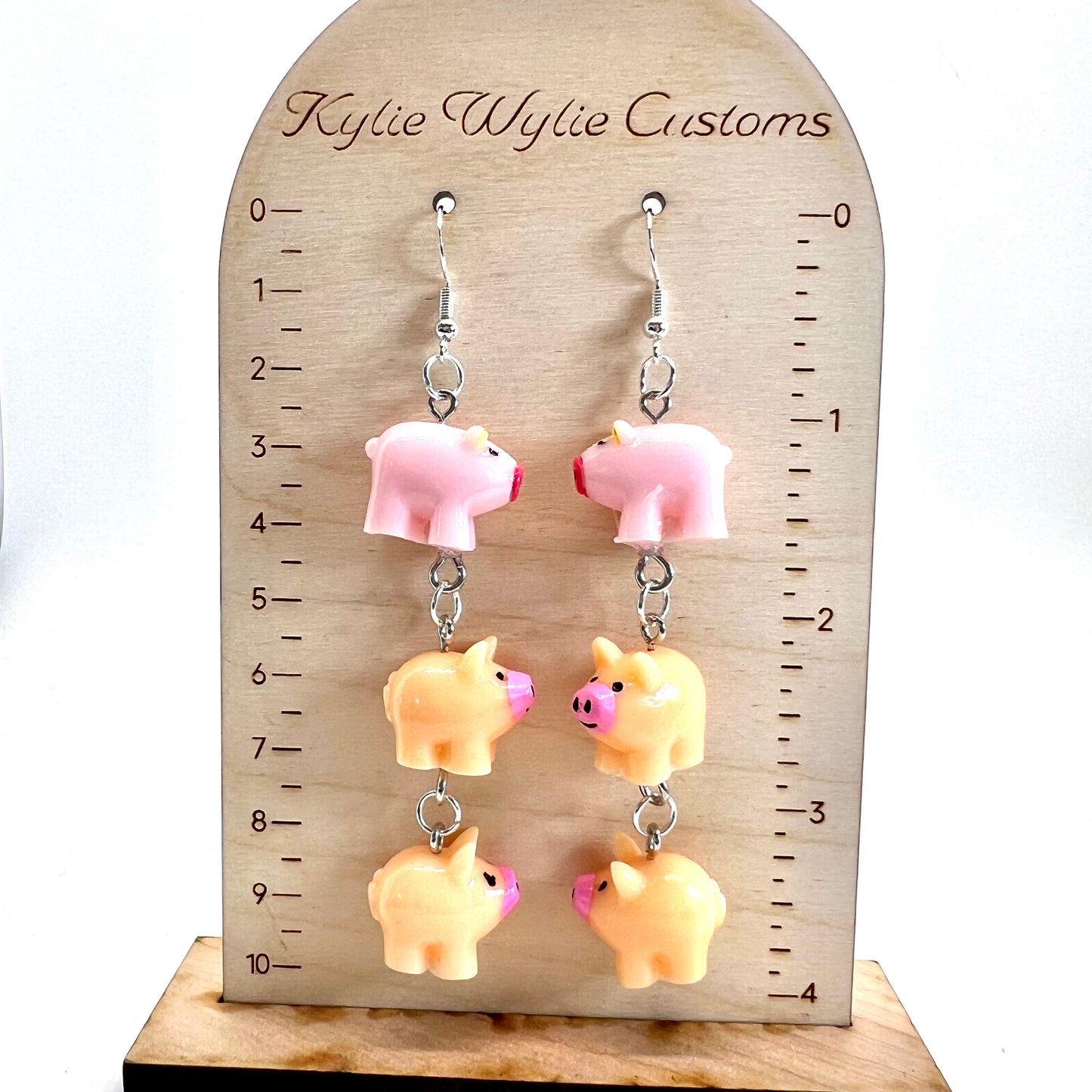 Piggy Family Chain Earrings