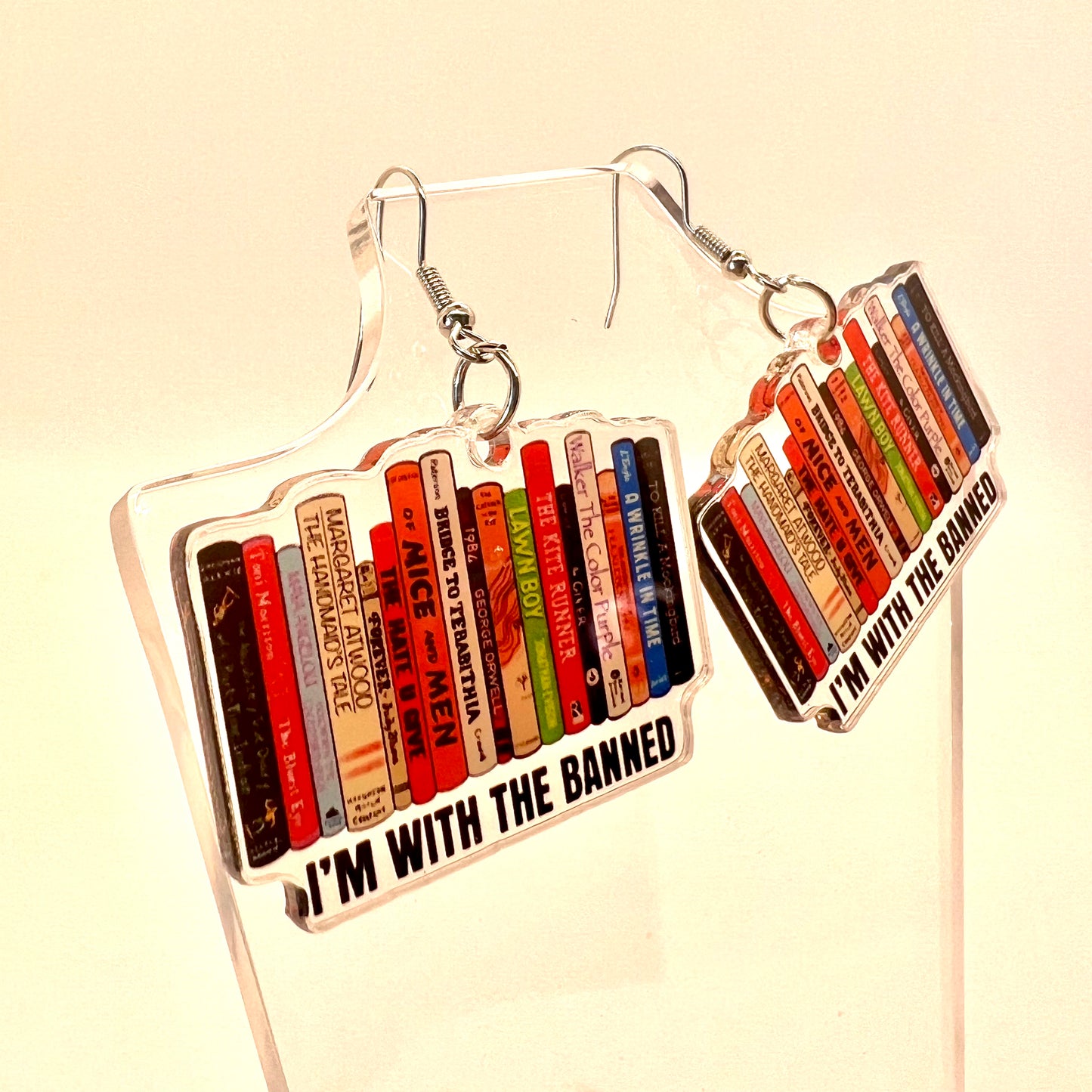 Banned Book Earrings