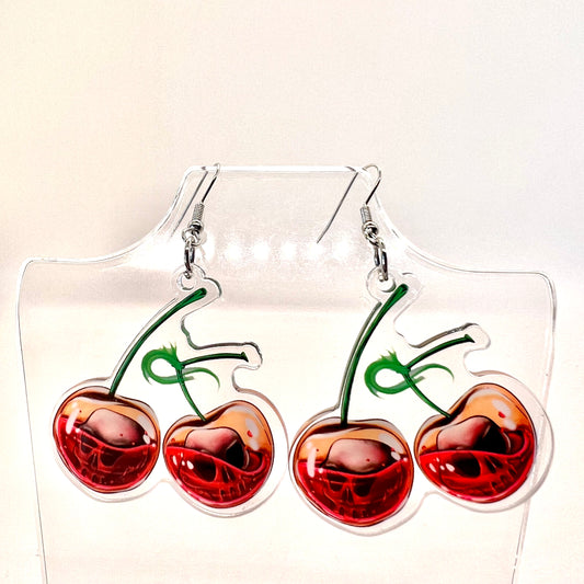 Cherry Skull Earrings