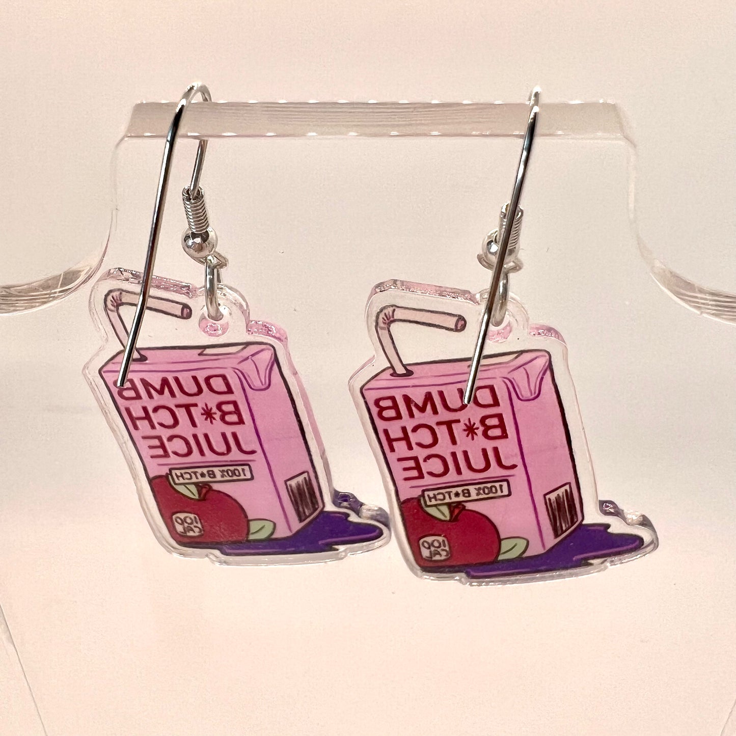 Dumb B* Juice Box Earrings