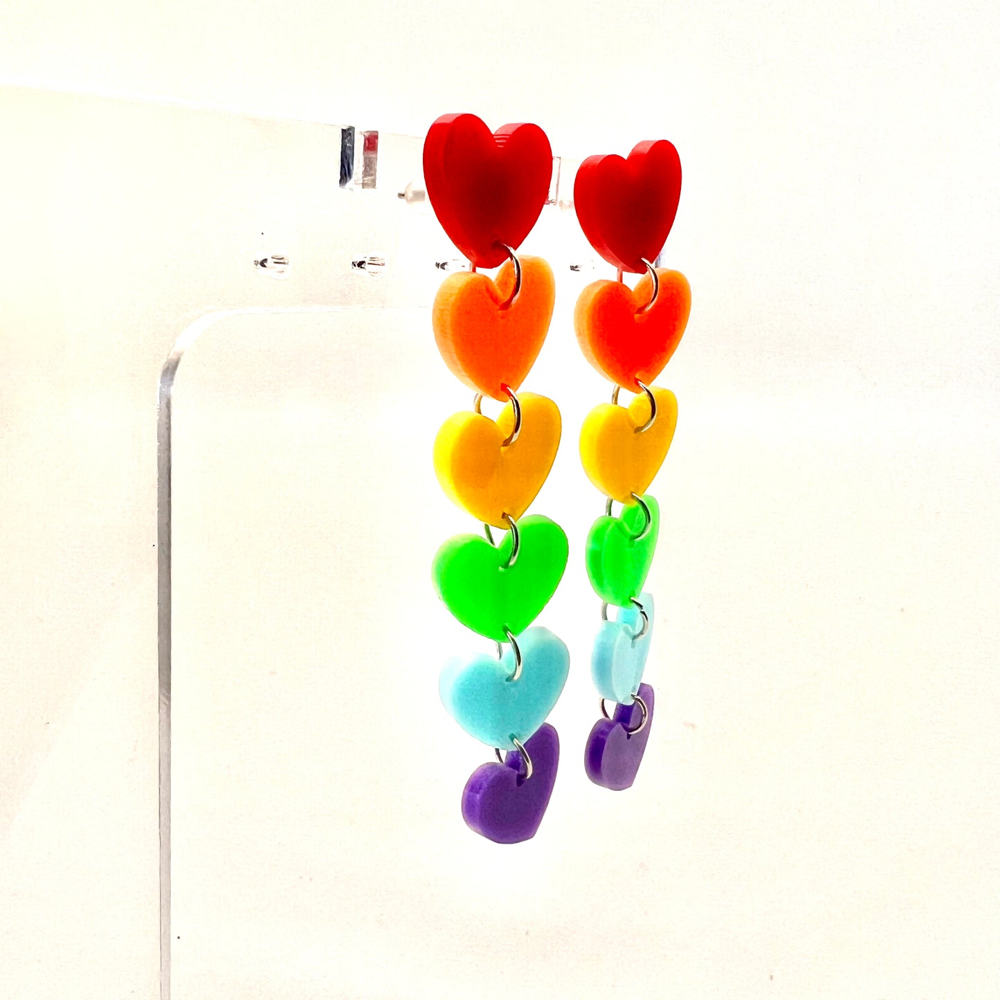 Rainbow Heart Earrings