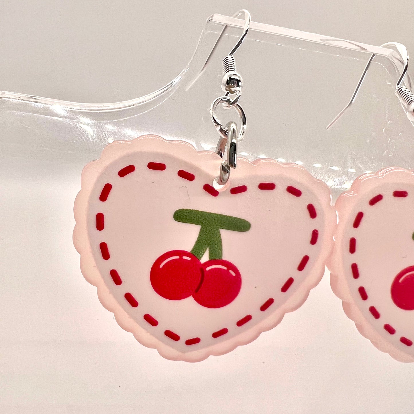 Cherry Heart Earrings