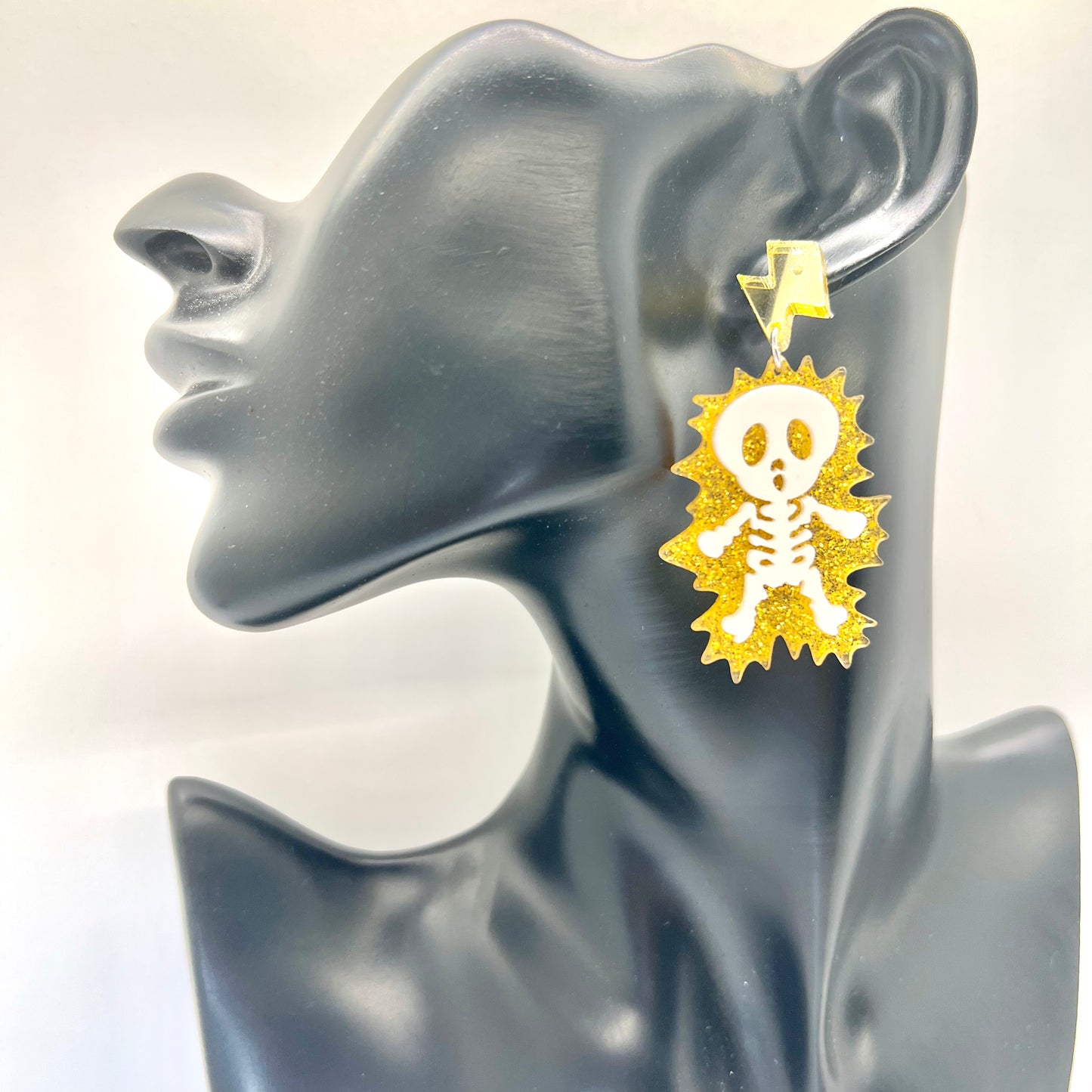 Gold Lightning Earrings