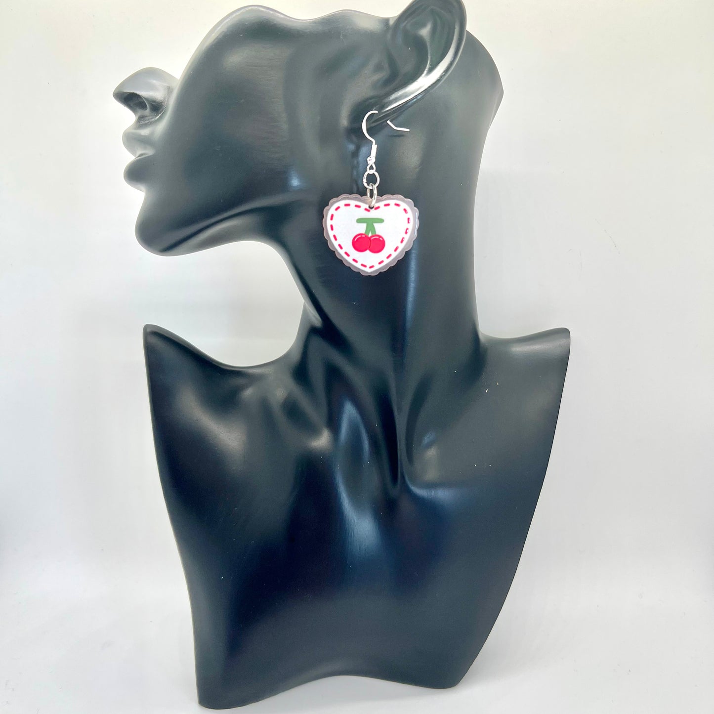 Cherry Heart Earrings