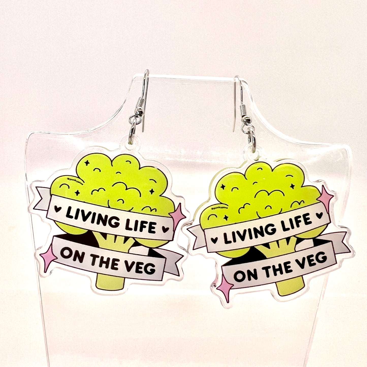 Vegan Broccoli Earrings