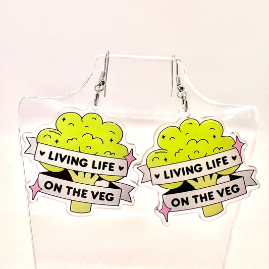 Vegan Broccoli Earrings