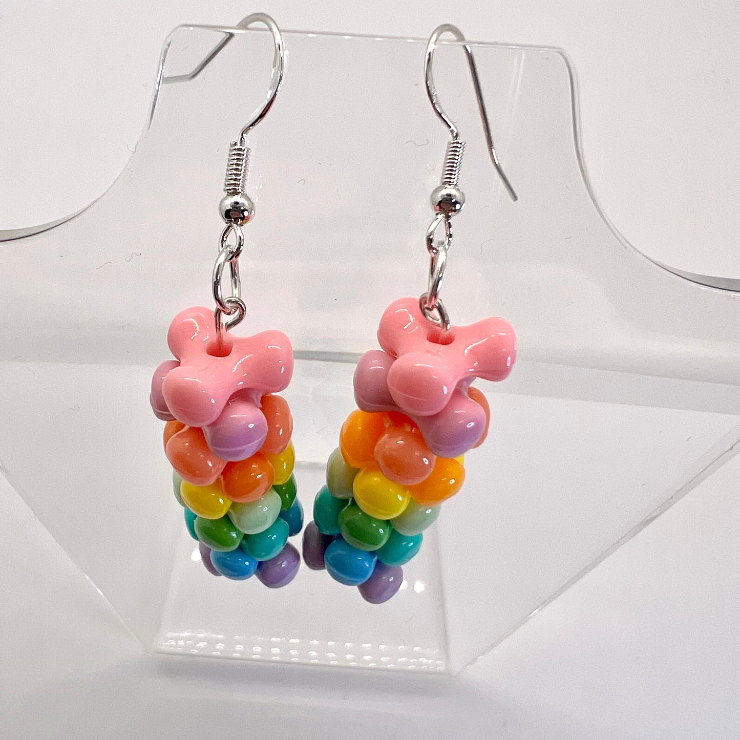 Rainbow Bead Earrings