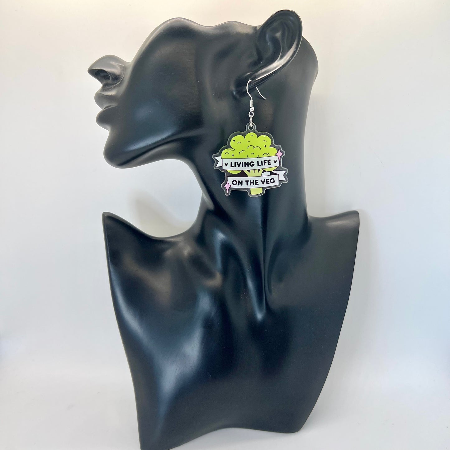 Vegan Broccoli Earrings