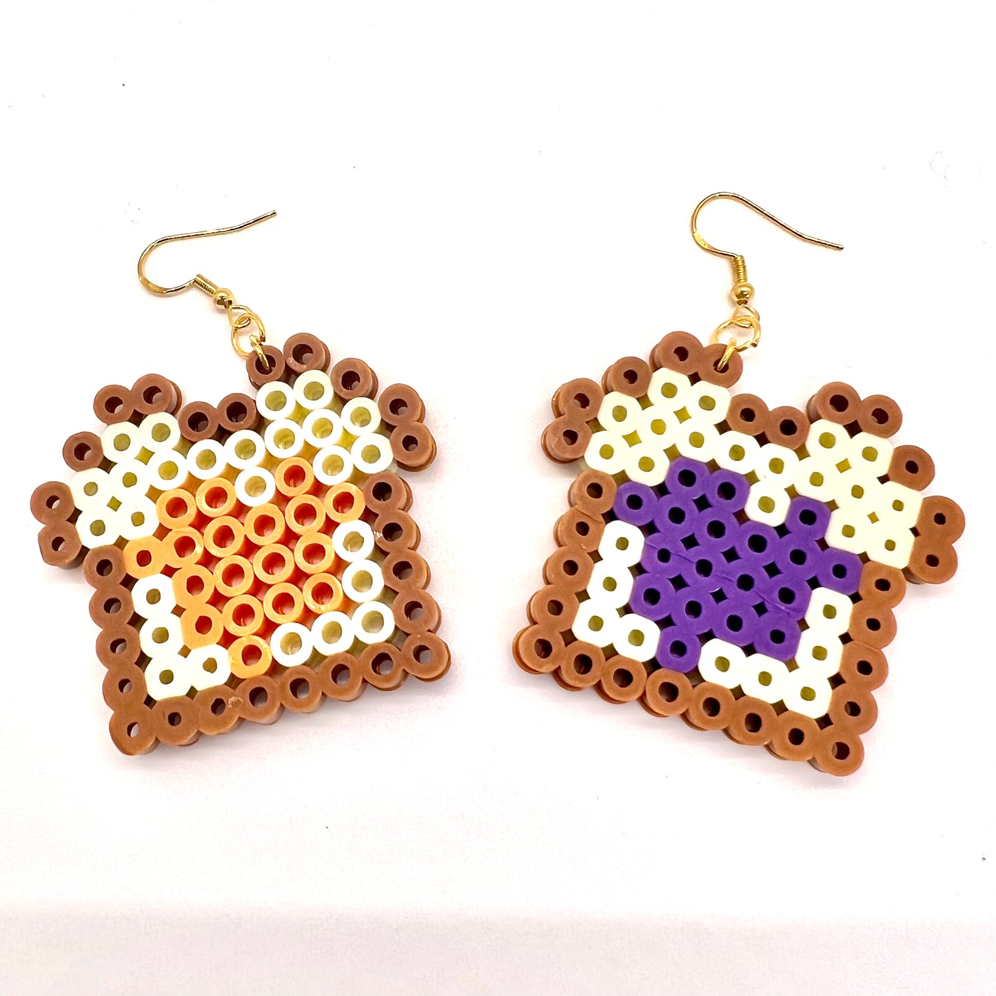 8-Bit Toast Earrings - PB&J