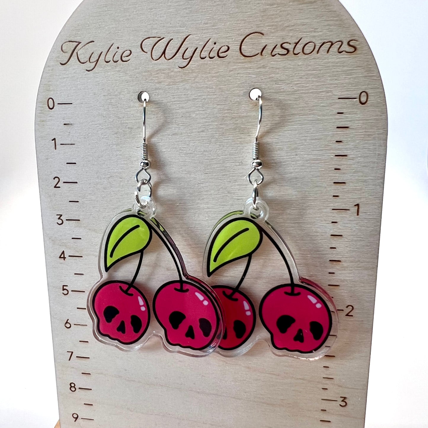 Cherry Skull Earrings