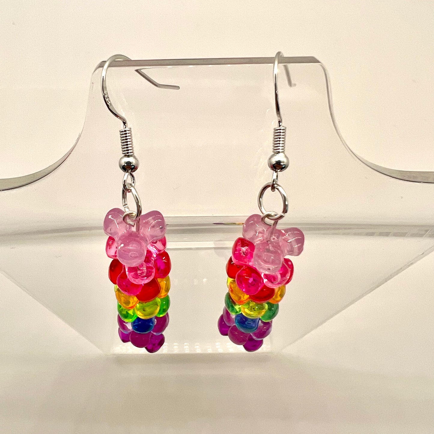 Rainbow Bead Earrings